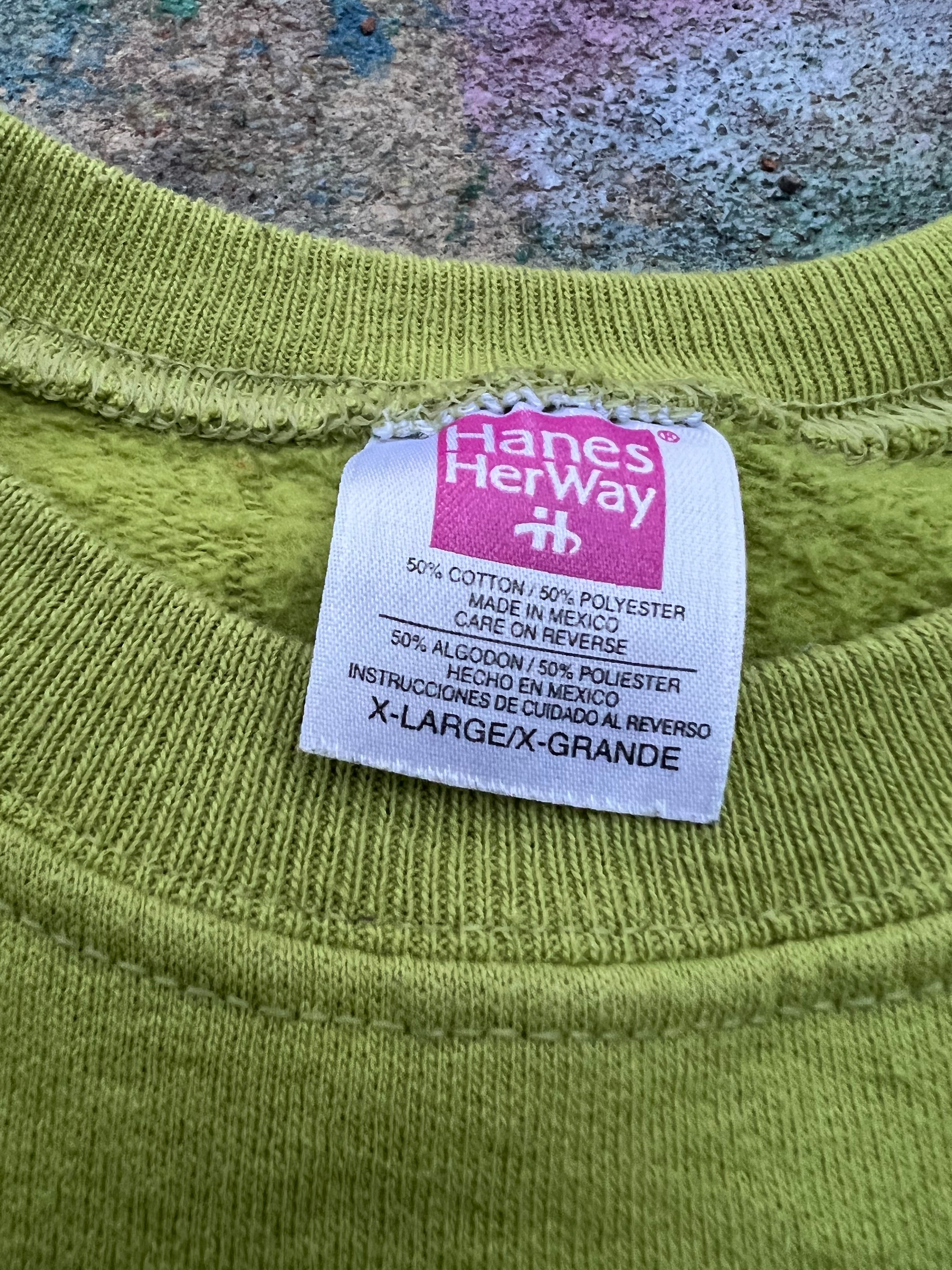 Scab Patches Crewneck (Pink/Purple/Light Green)- L