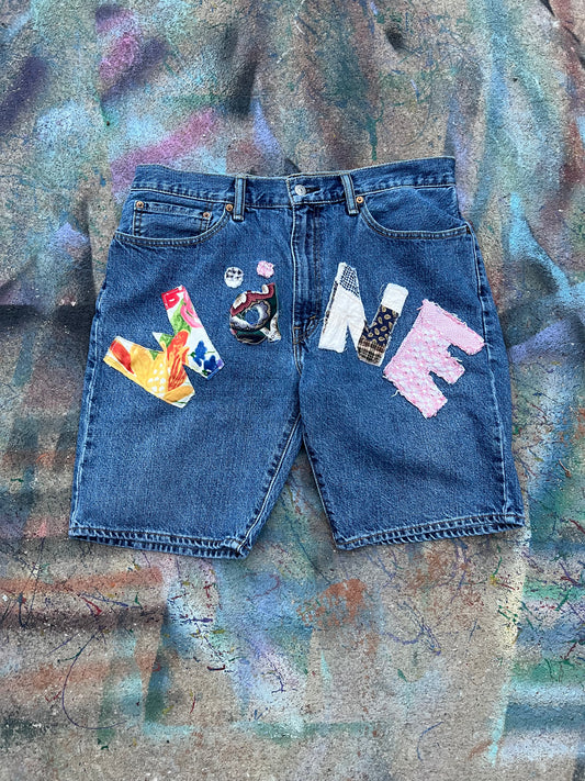 (LS) Wäne Wear Jean Shorts (Multicolor/Navy)- 36