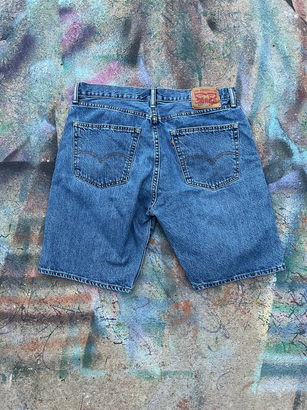 (LS) Wäne Wear Jean Shorts (Multicolor/Navy)- 36