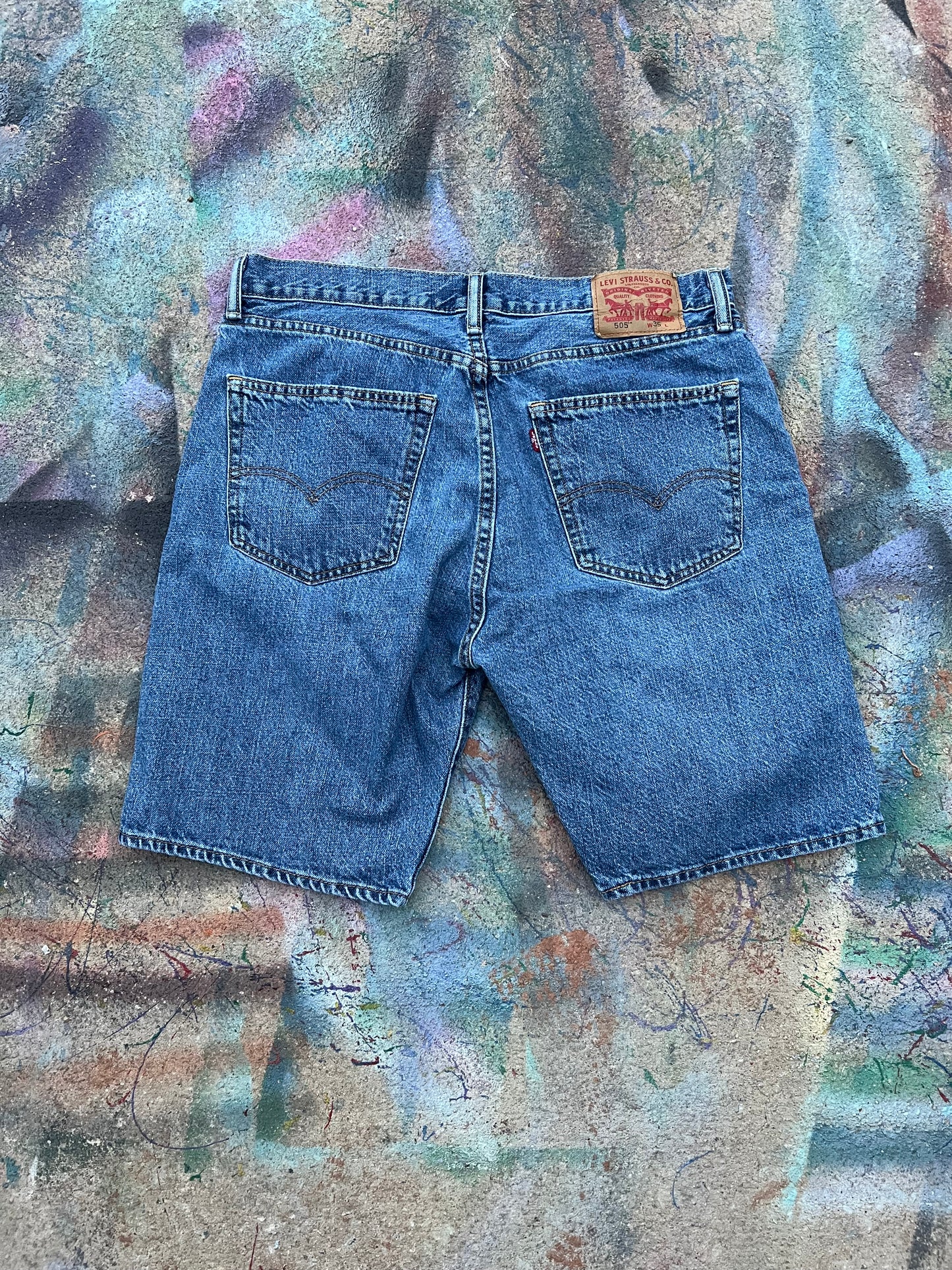 (LS) Wäne Wear Jean Shorts (Multicolor/Navy)- 36