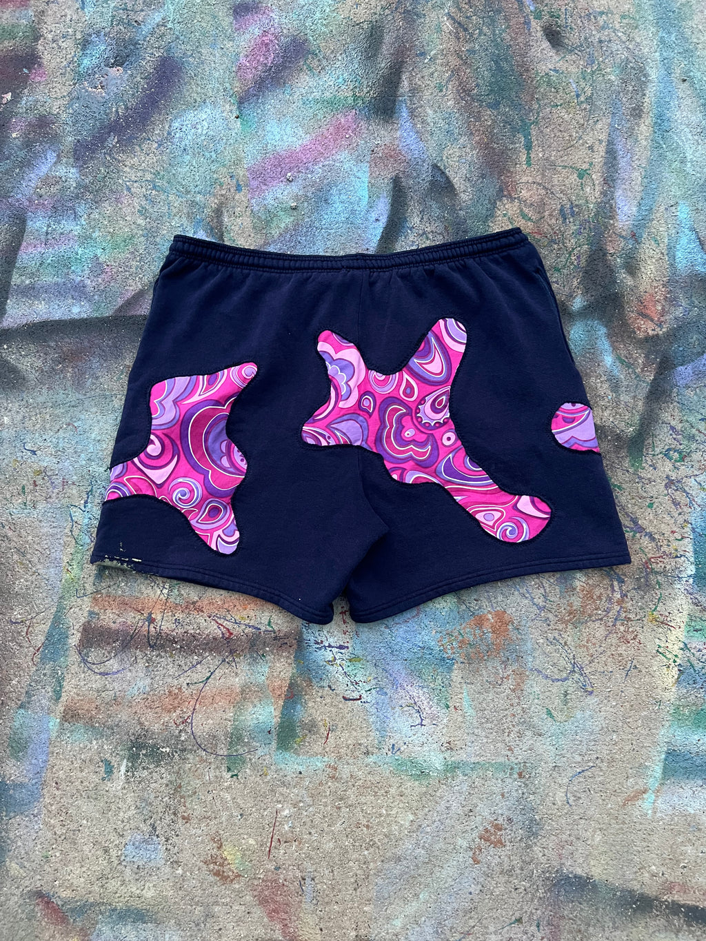 (LS) Scab Patches Shorts (Pink/Purple/Navy) - XL