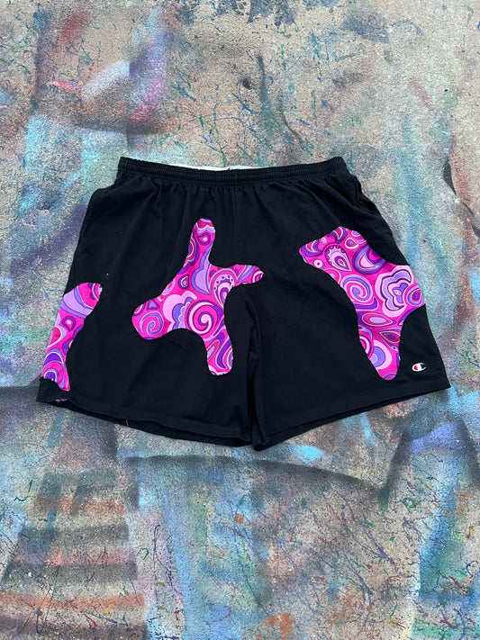 (LS) Scab Patches Shorts (Pink/Purple/Black) - XXL