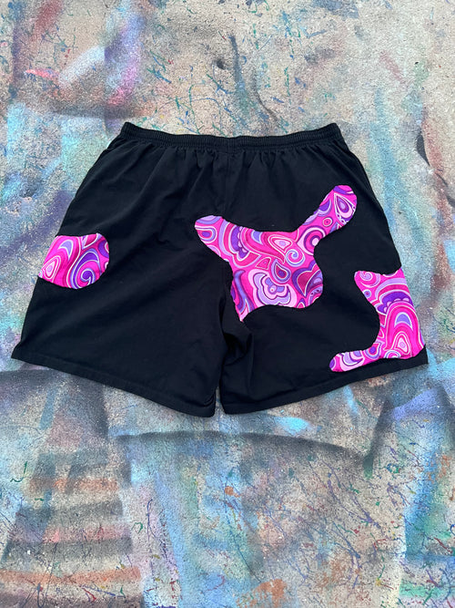 (LS) Scab Patches Shorts (Pink/Purple/Black) - XXL