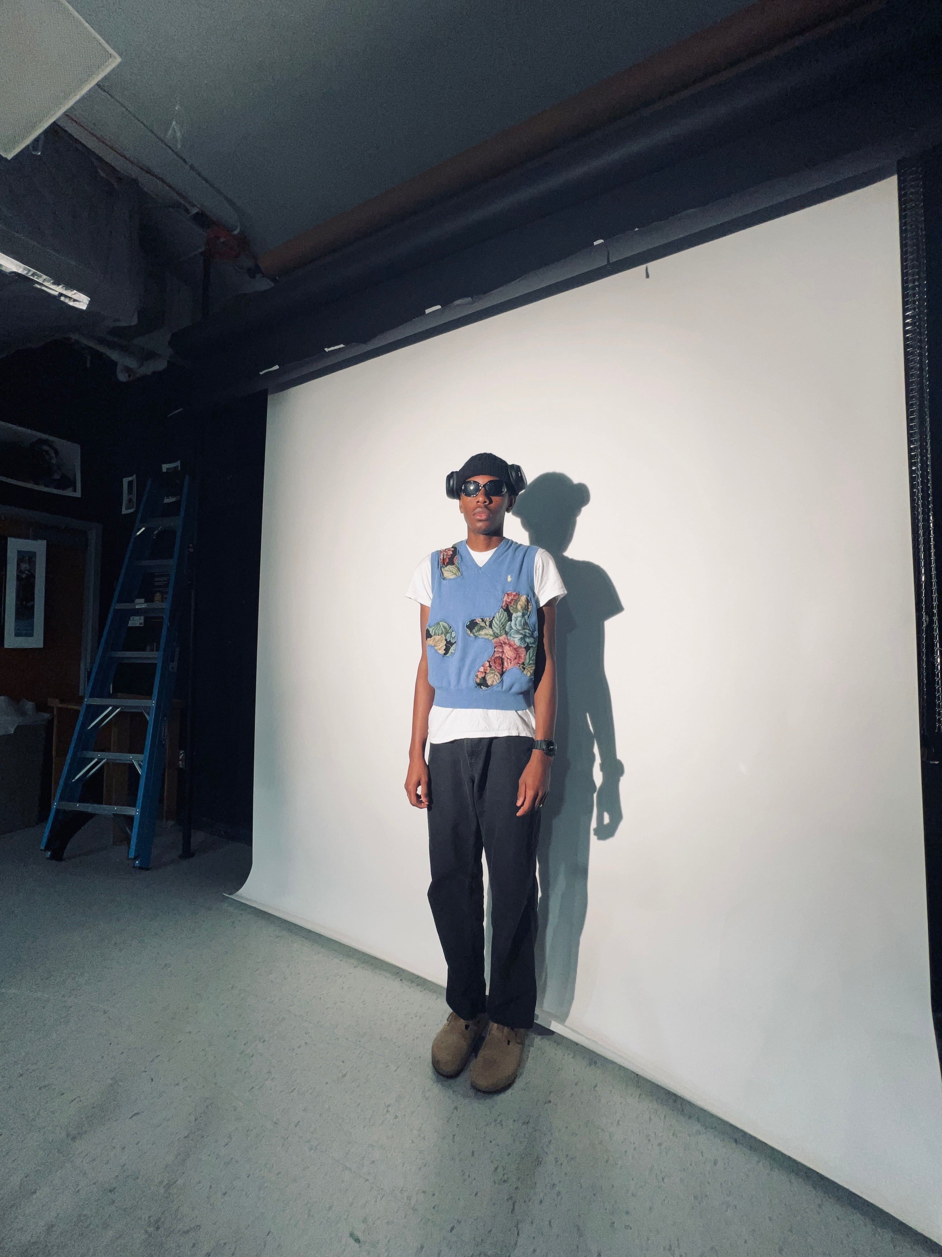 Scab Patches Sweatervest (Slate Blue/Black/Multicolor) (M)