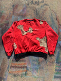 (LS) Scab Patches Crewneck (Tan/Red)- XL