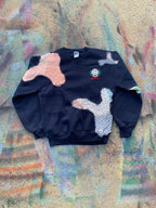 Scab Patches Crewneck (Multicolor/Navy)- M