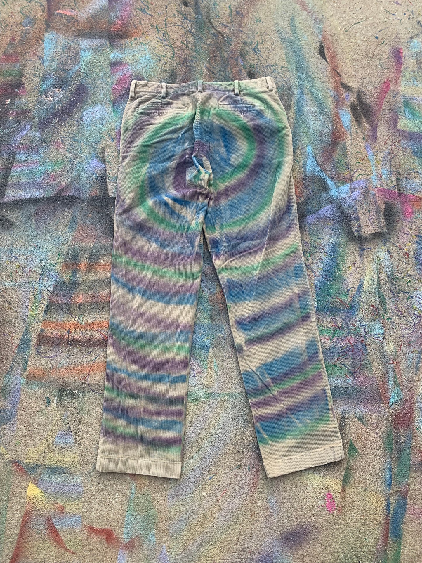 (LS) Spiral Corduroy Pants (Purple/Green/Blue/Tan)- 34/34