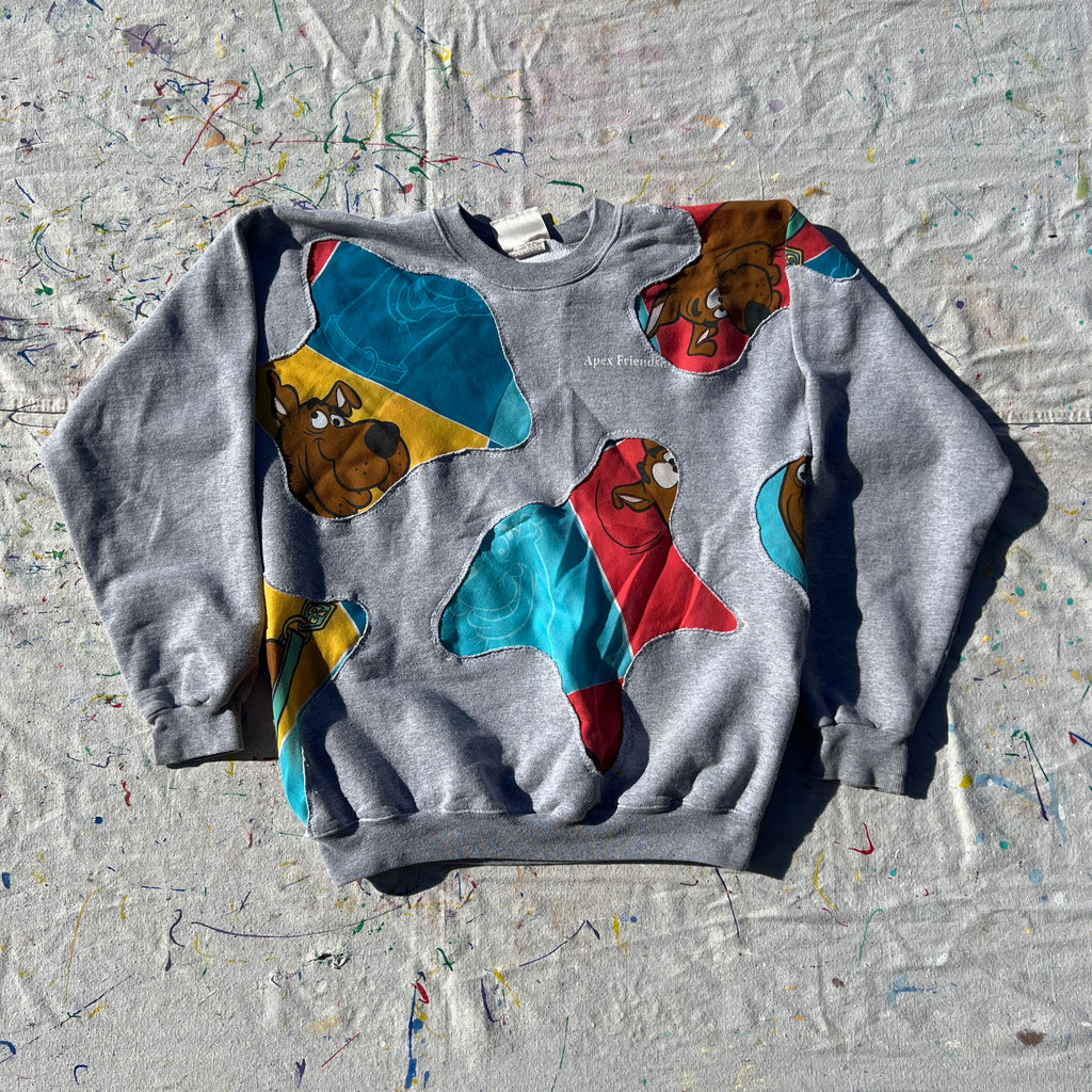 (LS) Scab Patches Crewneck (Scooby-Doo/Grey)- M