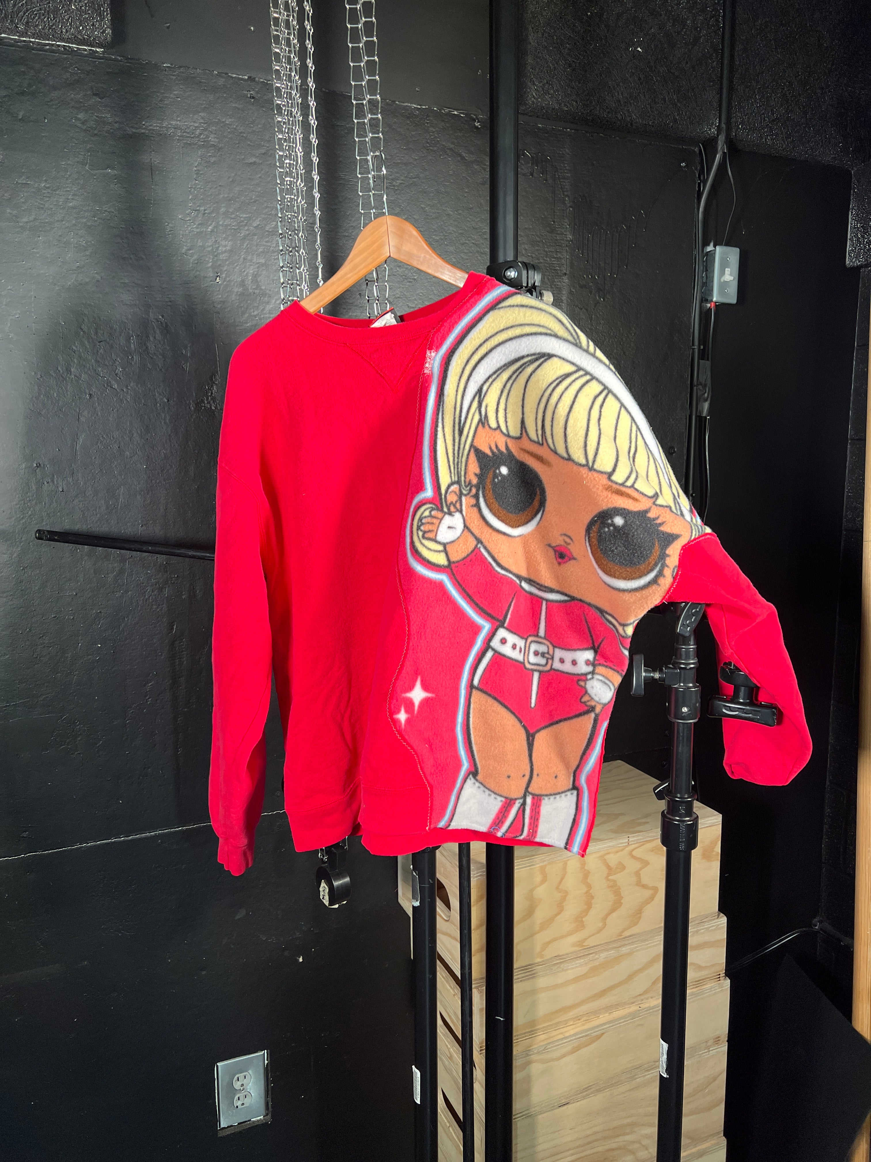 Y2K Girl Pose See Through Crewneck (XL)