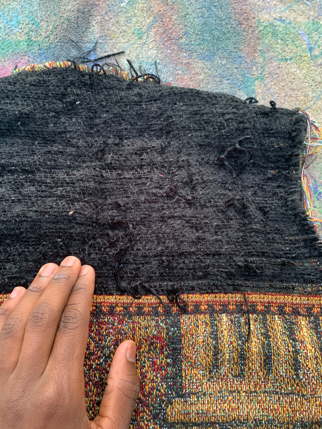 1/1 Tapestry Tiger Sweatervest #1 (Tan/Black)- L