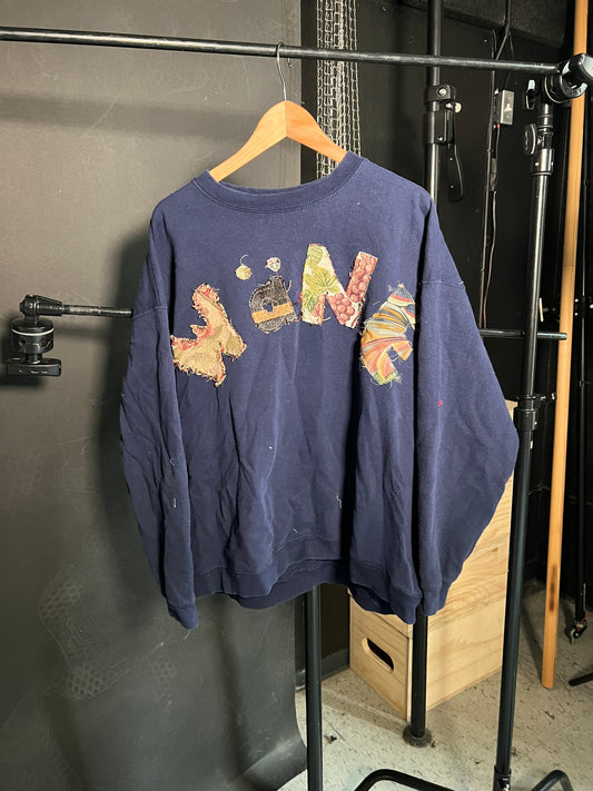 Wäne Wear Crewneck (Multicolor/Navy)- XL