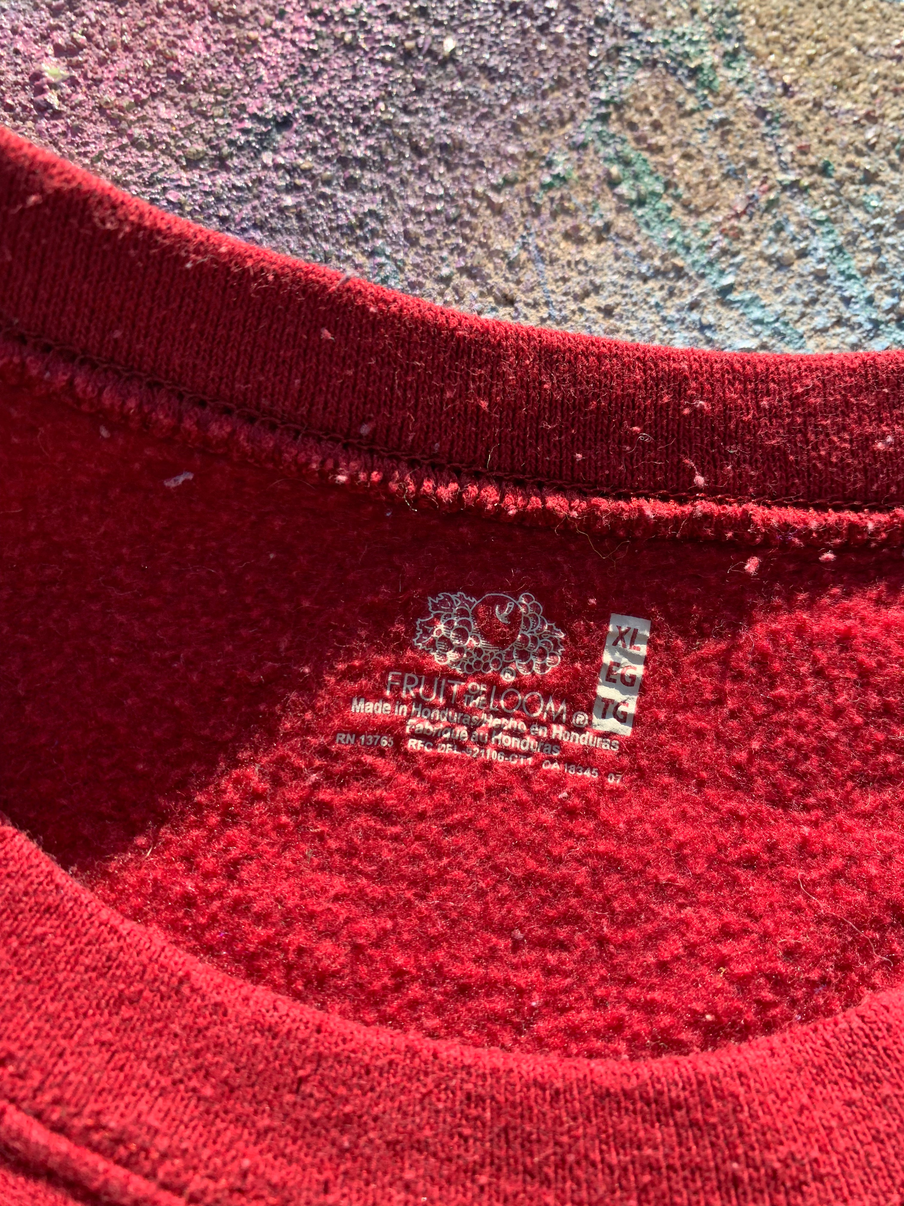 (LS) Scab Patches Crewneck (Multicolor/Maroon)- XL