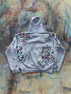 (LS) Scab Patches Zip Up Hoodie (Multicolor/Grey)- XL