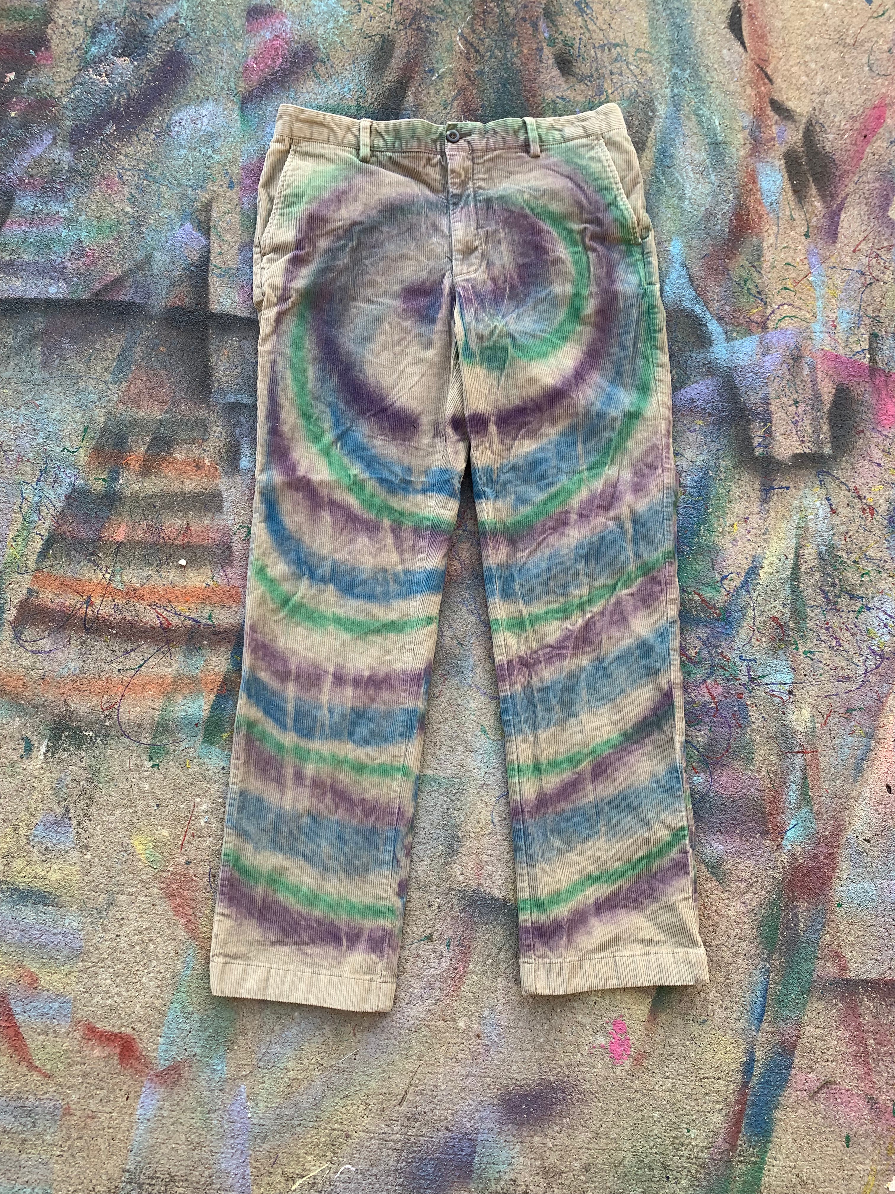 (LS) Spiral Corduroy Pants (Purple/Green/Blue/Tan)- 34/34