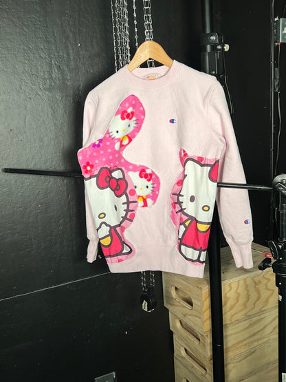 (LS) Hello Kitty See Through Scab Patch Crewneck (XS)