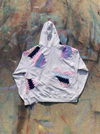 Scab Patches Zip Up Hoodie (Multicolor/Grey) -XL