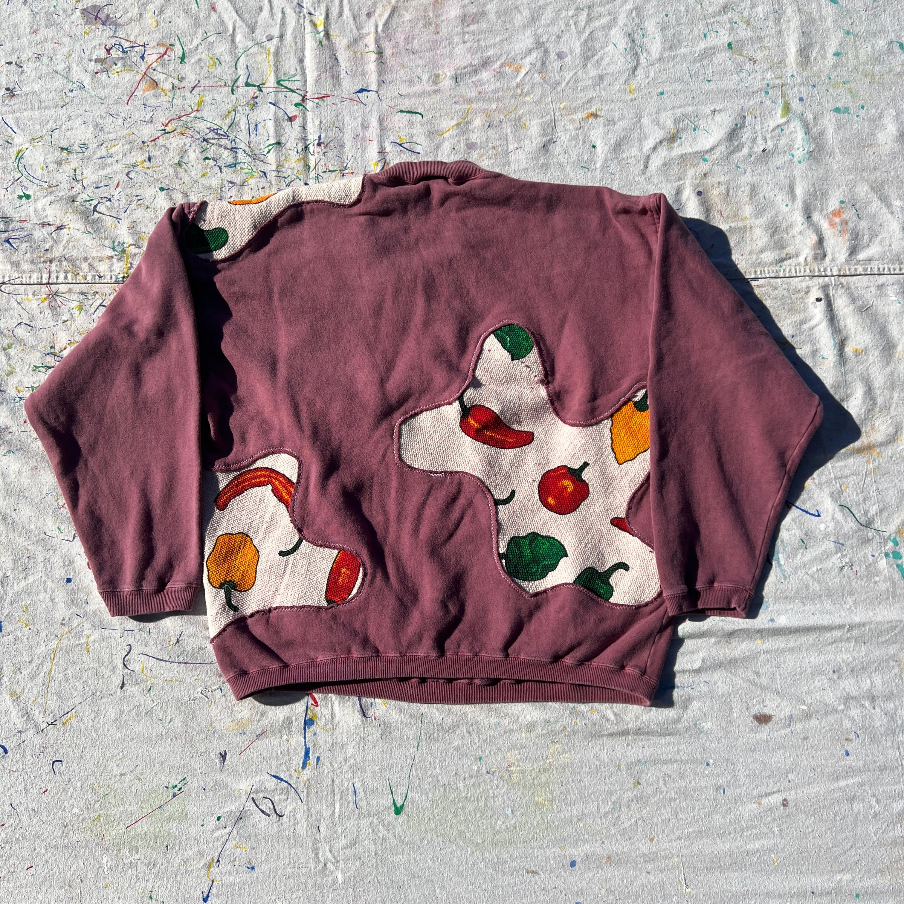 Scab Patches Crewneck (Peppers/Faded Pink)- L
