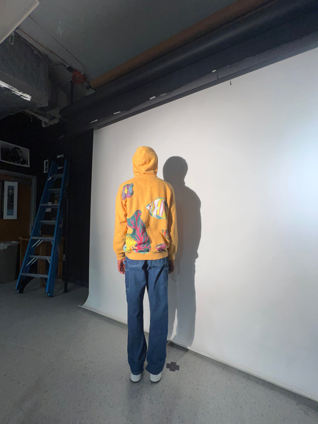 (LS) Yellow Aquarium Dive See-Through Hoodie (XL)
