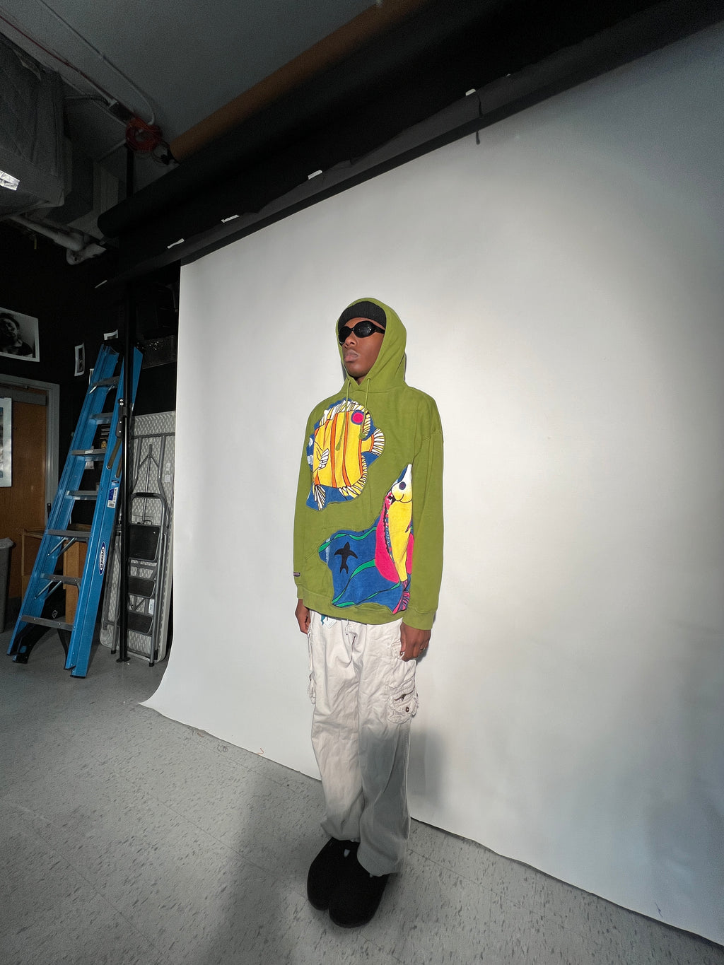 (LS) Green Aquarium Dive See-Through Hoodie (XXL)