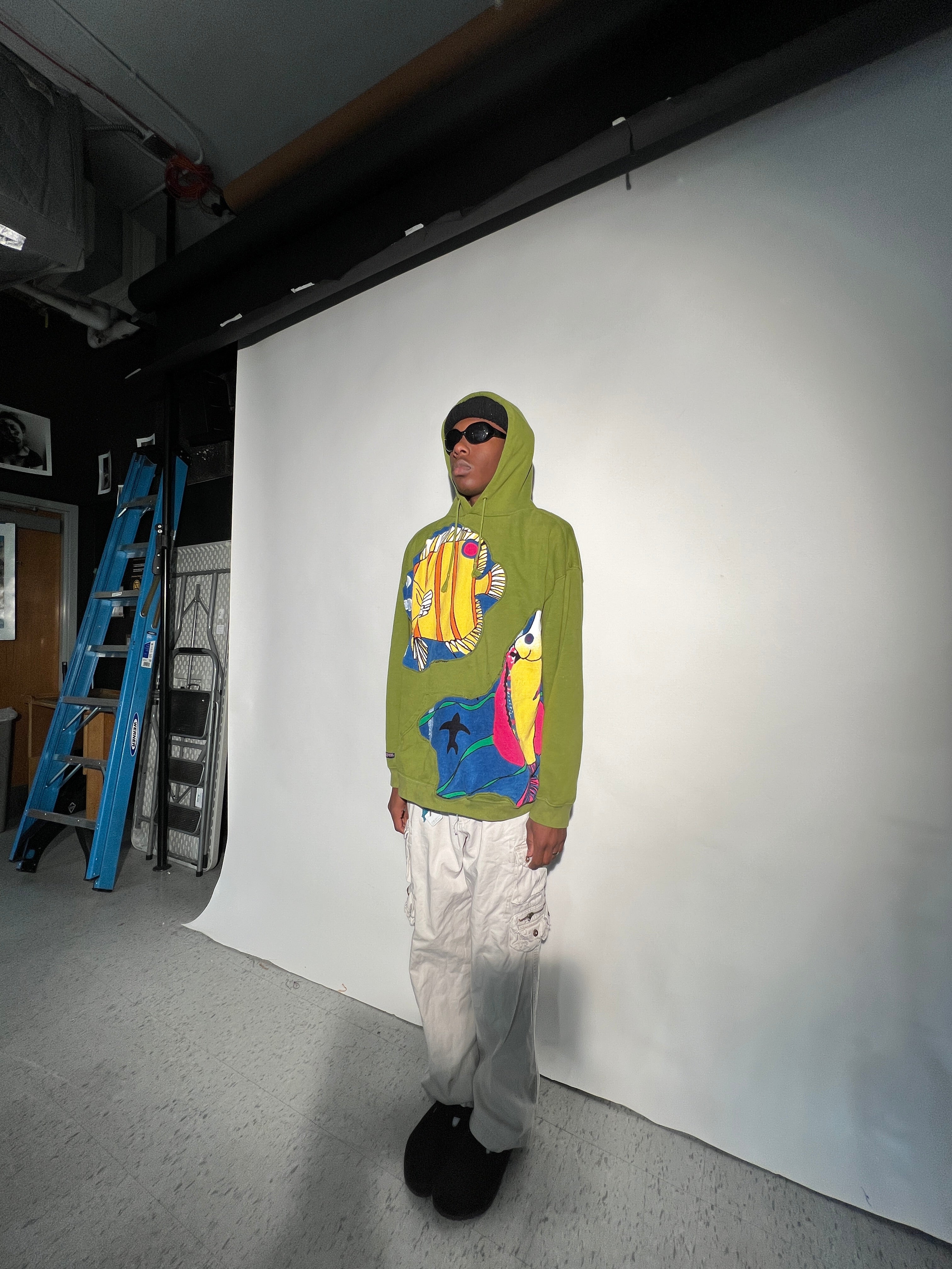 (LS) Green Aquarium Dive See-Through Hoodie (XXL)