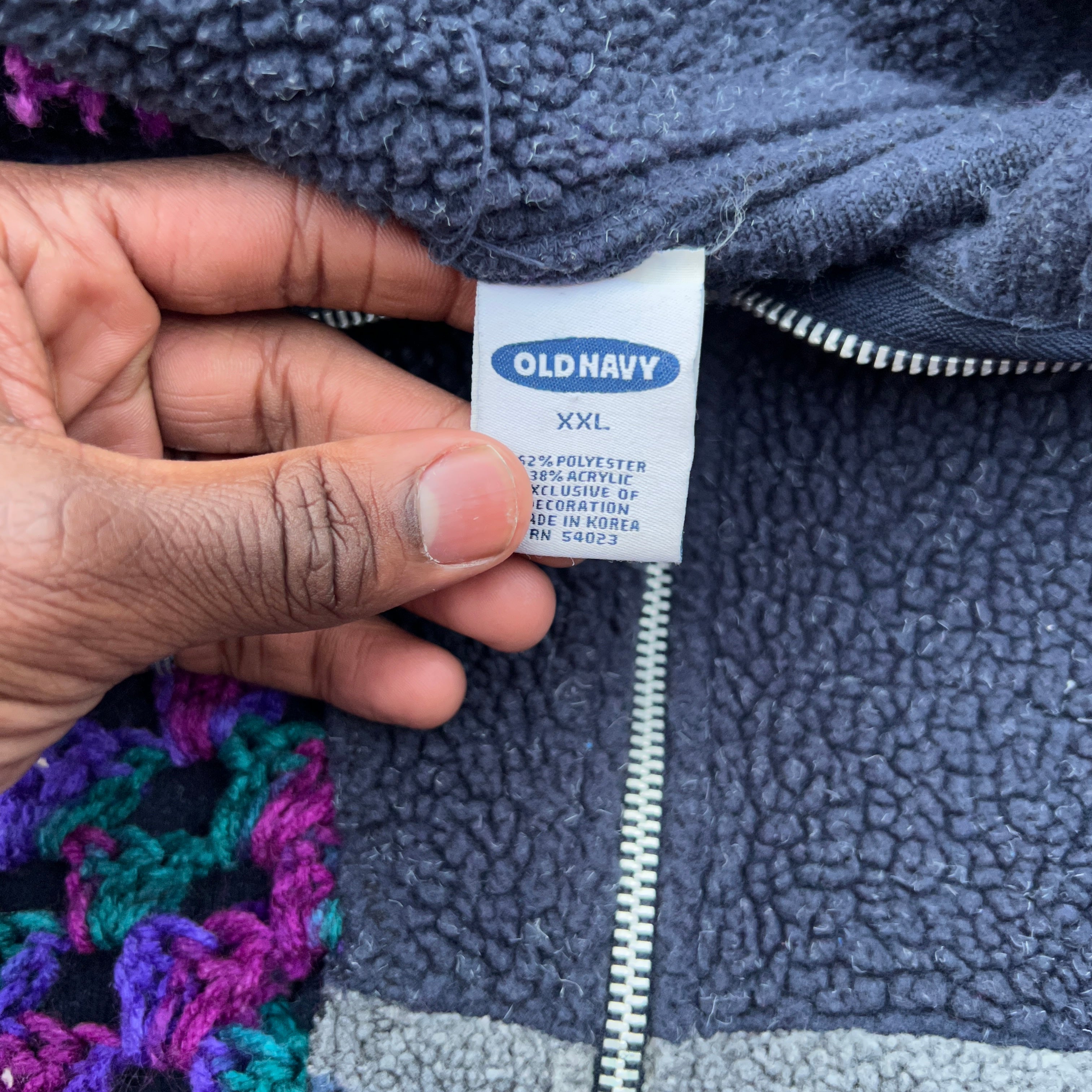 Scab Patches Quarterzip (Blue/Purple/Grey)- XXL