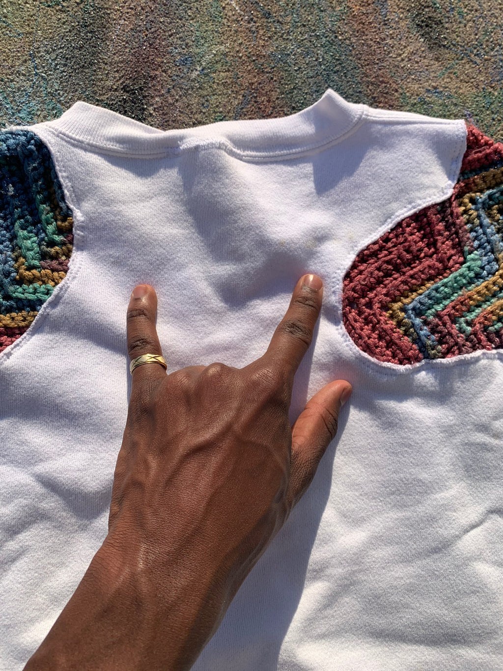 Scab Patches Crewneck (Multicolor/White)- XL