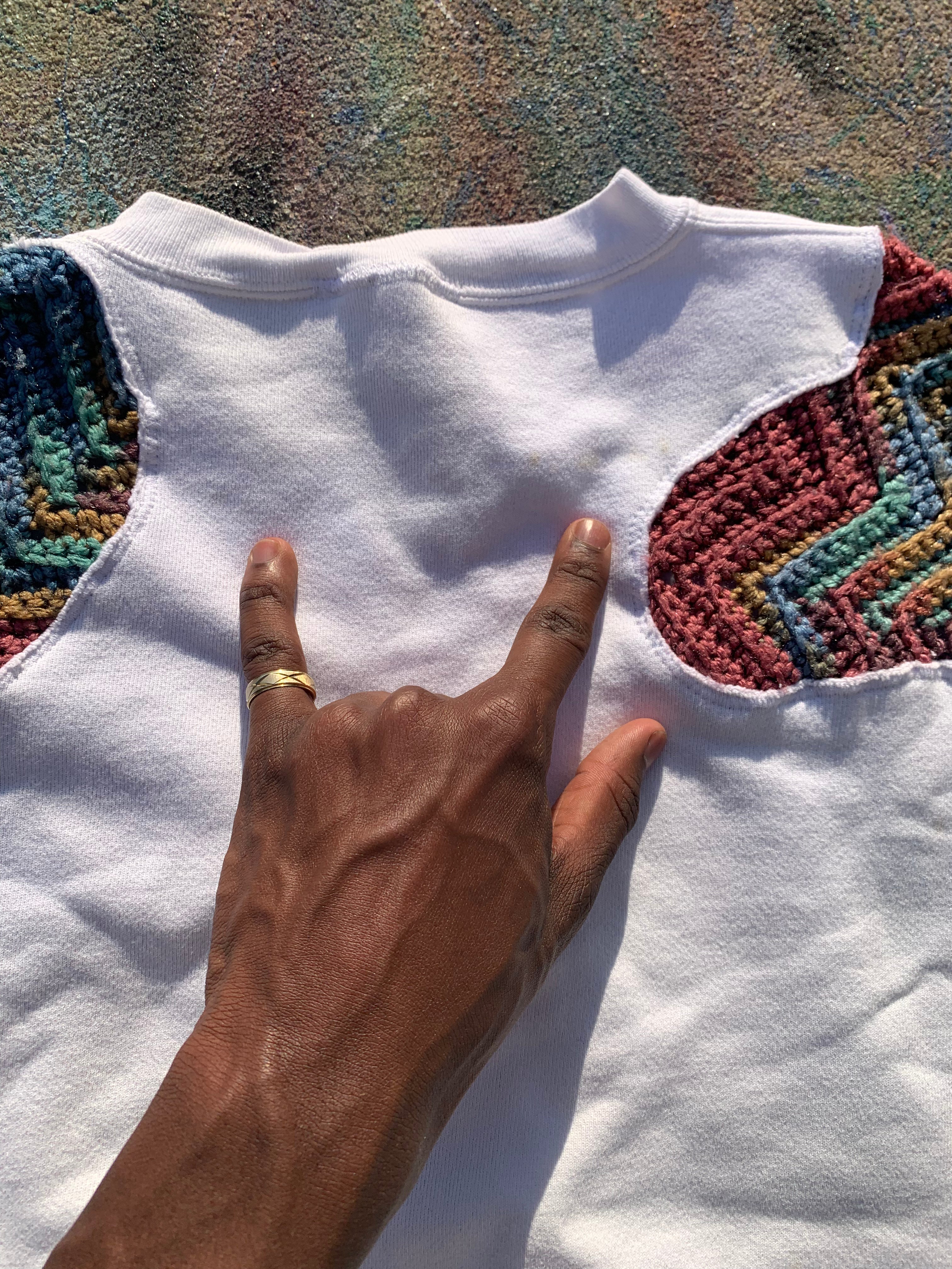 Scab Patches Crewneck (Multicolor/White)- XL