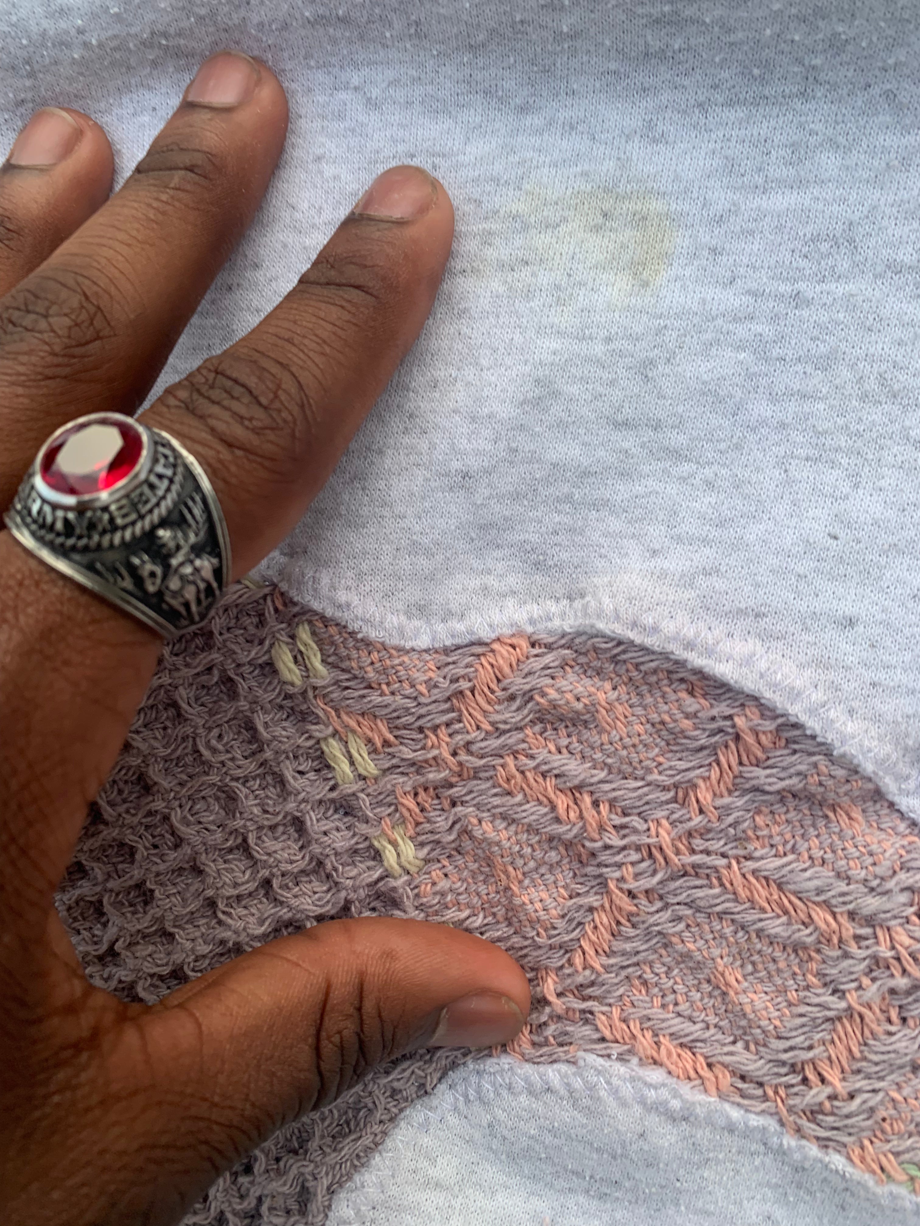 Scab Patches Crewneck (Multicolor/Grey)- XXL