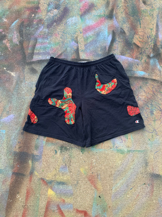 Scab Patches Shorts (Red/Navy)-XL