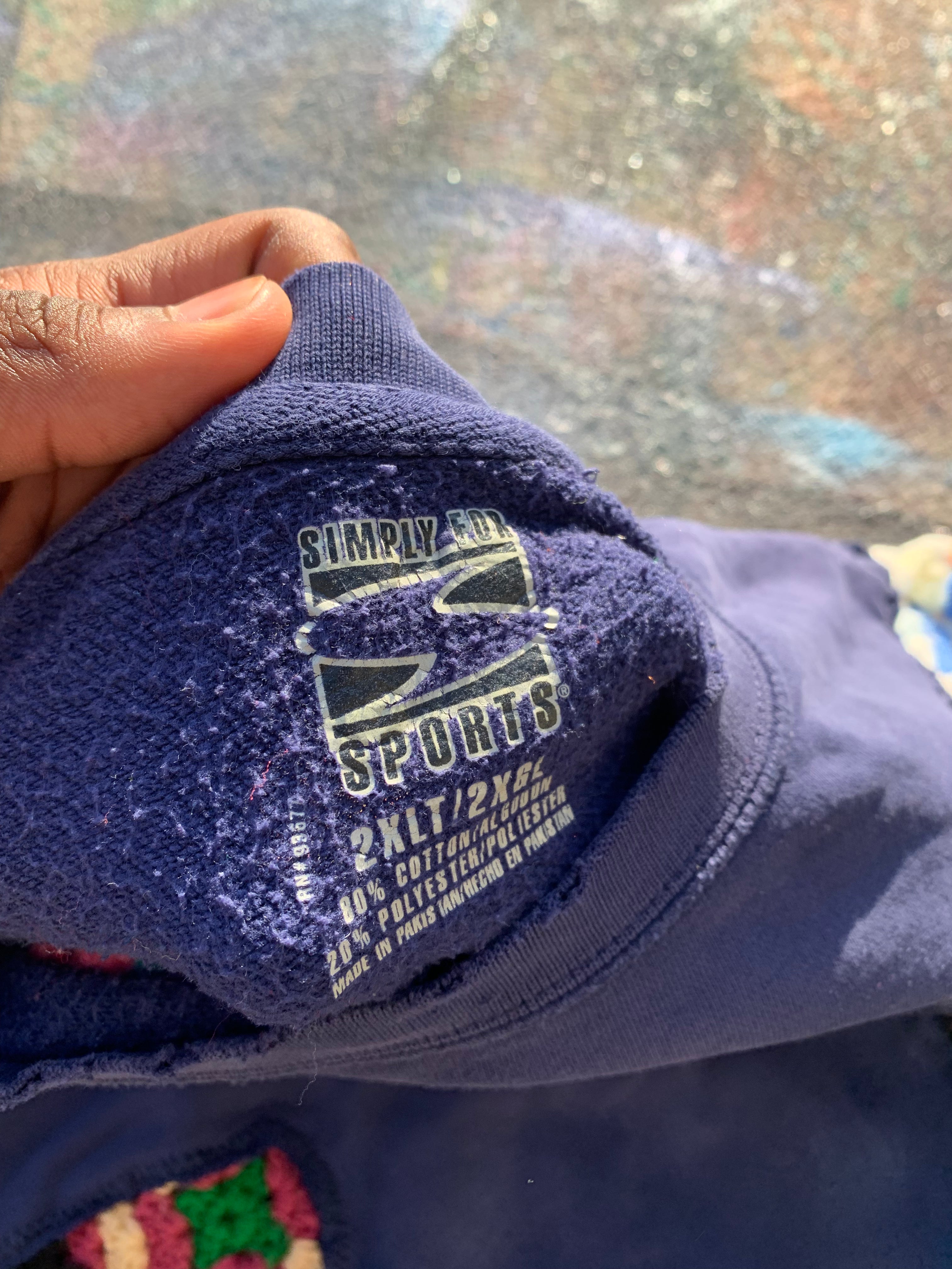 Scab Patches Crewneck (Multicolor/Navy)- XXL