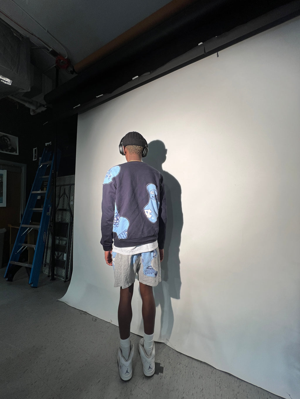 UNC Scab Patches Shorts (Baby Blue/Grey) (XL)