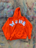 Wäne Wear Hoodie (Baby Blue/Orange)- L