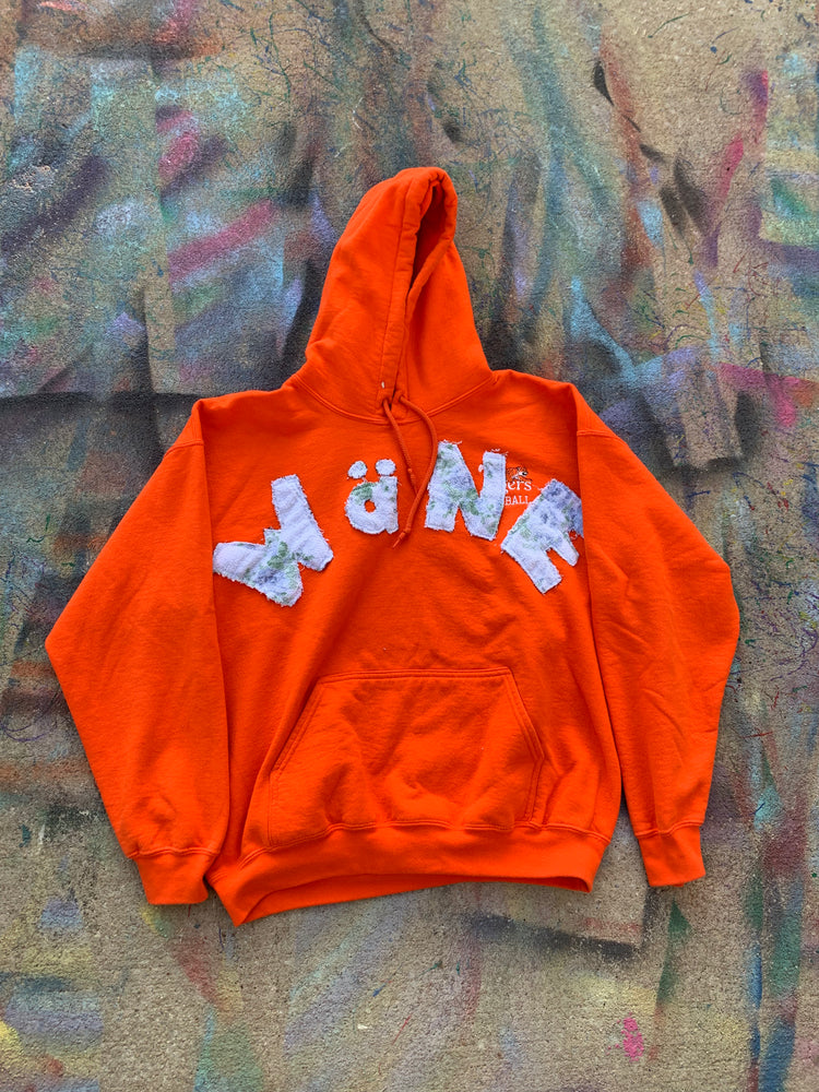 Wäne Wear Hoodie (Baby Blue/Orange)- L