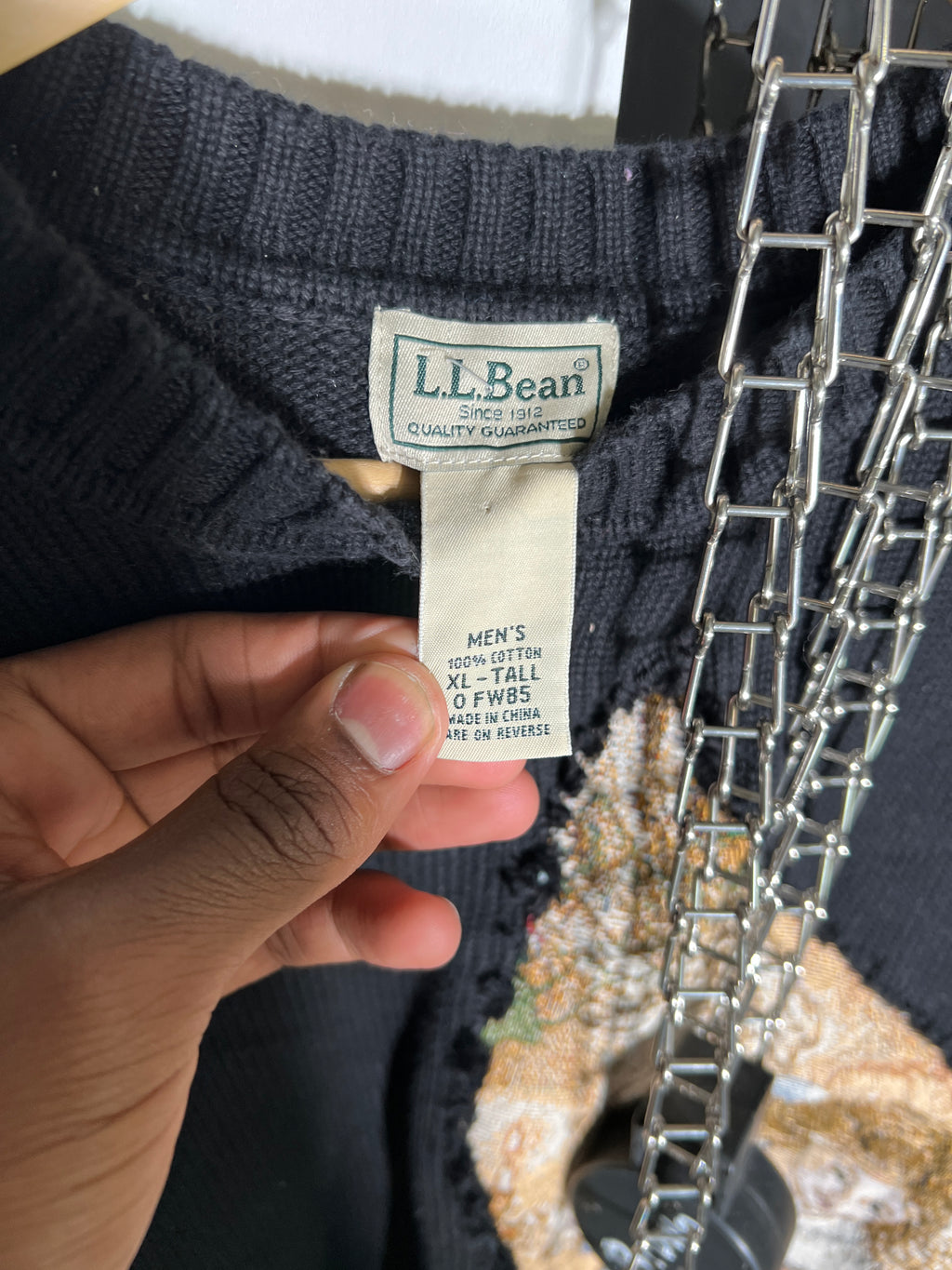 (LS) Repeating Angel See-Through Knit Sweater (XLT)