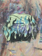 Flame Reprint Crewneck (Pastels/Black/Pale Green)- XL