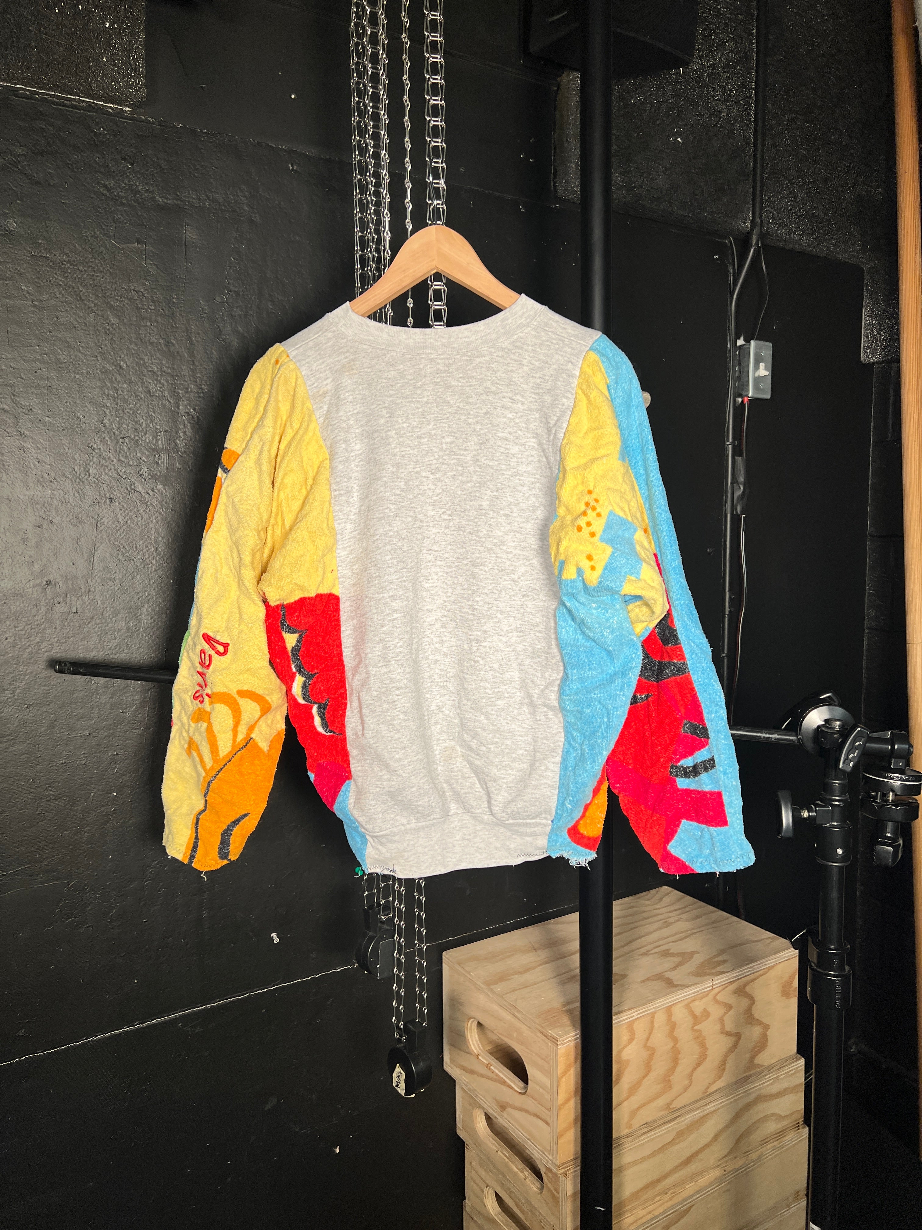 *God Bless America Split Sleeve Crewneck (L)