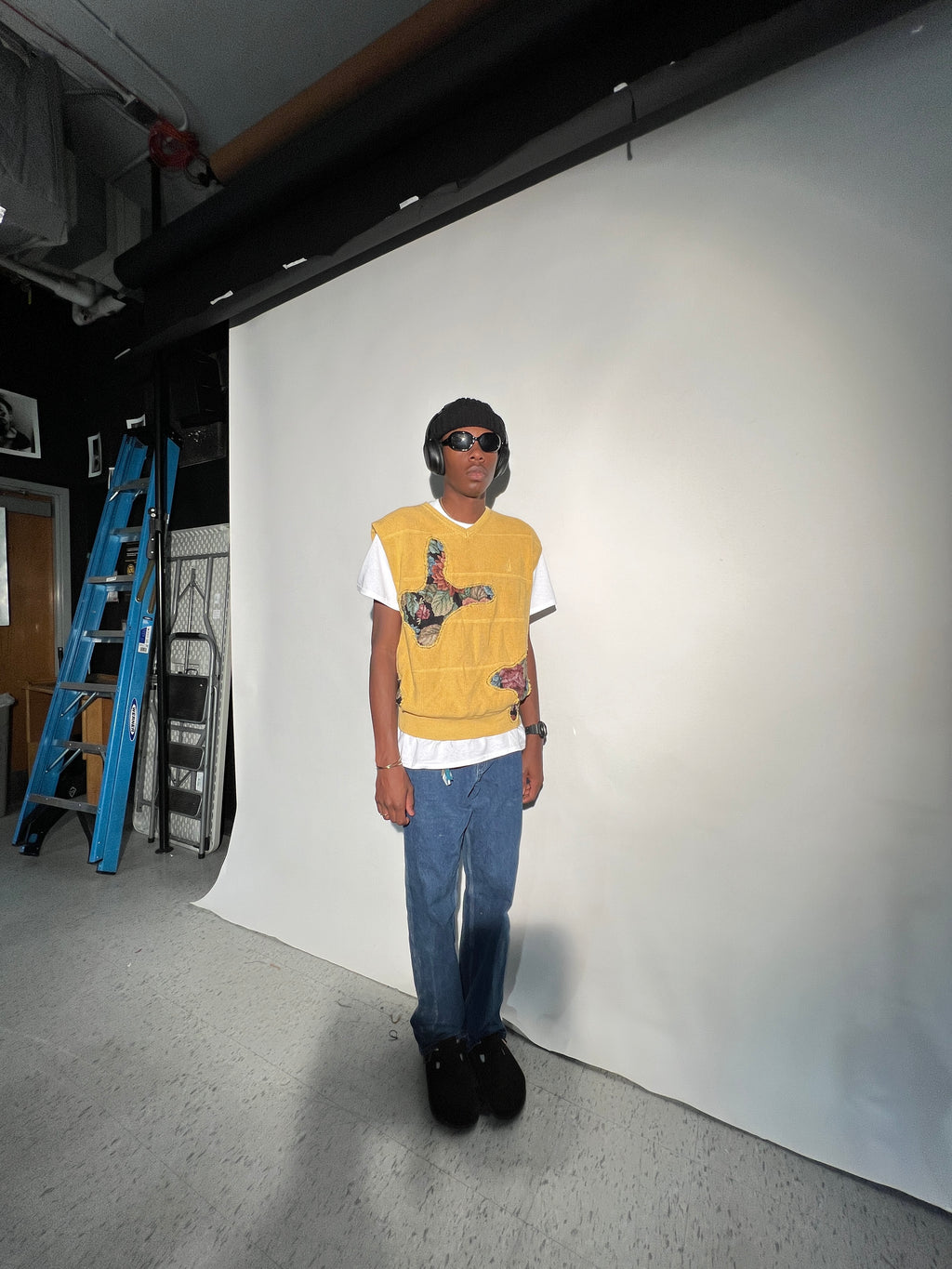 (LS) Scab Patches Sweatervest (Yellow/Black/Multicolor) (XL)