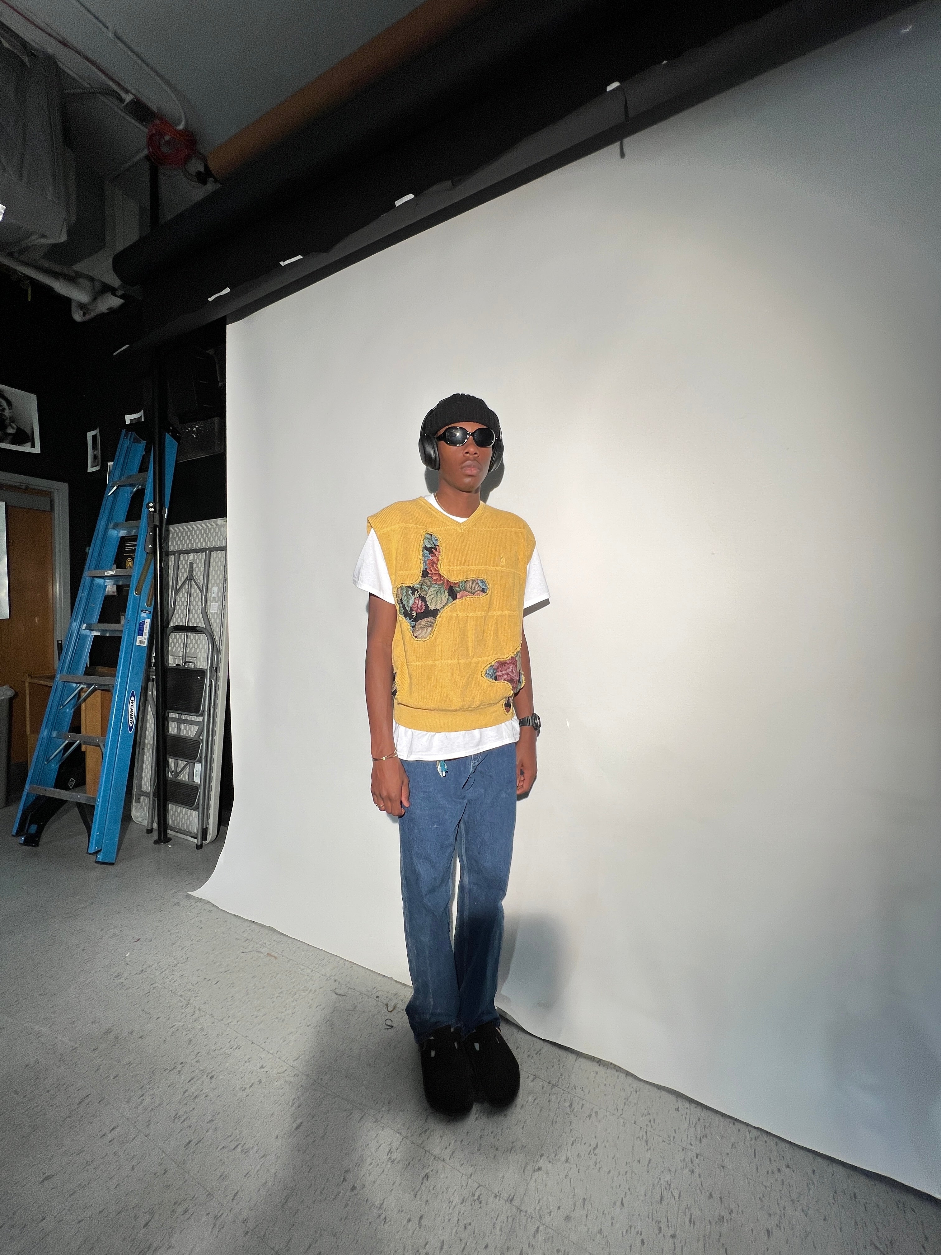 (LS) Scab Patches Sweatervest (Yellow/Black/Multicolor) (XL)