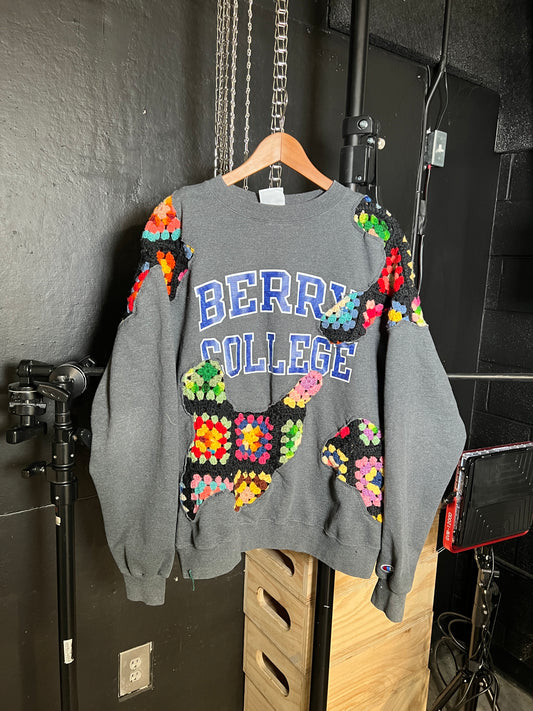 Scab Patches Crewneck (Multicolor/Berry College)- L