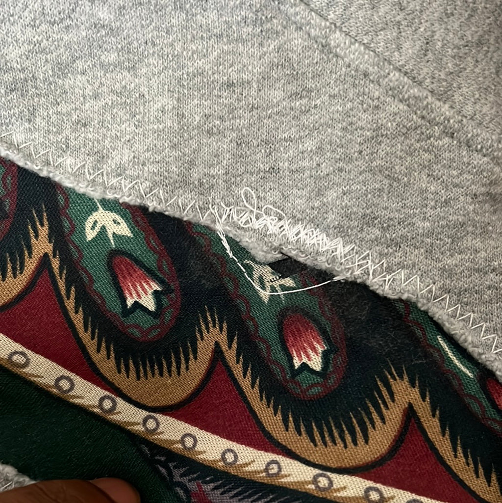 Scab Patch Zip Up Hoodie (Multicolor/Grey)- S