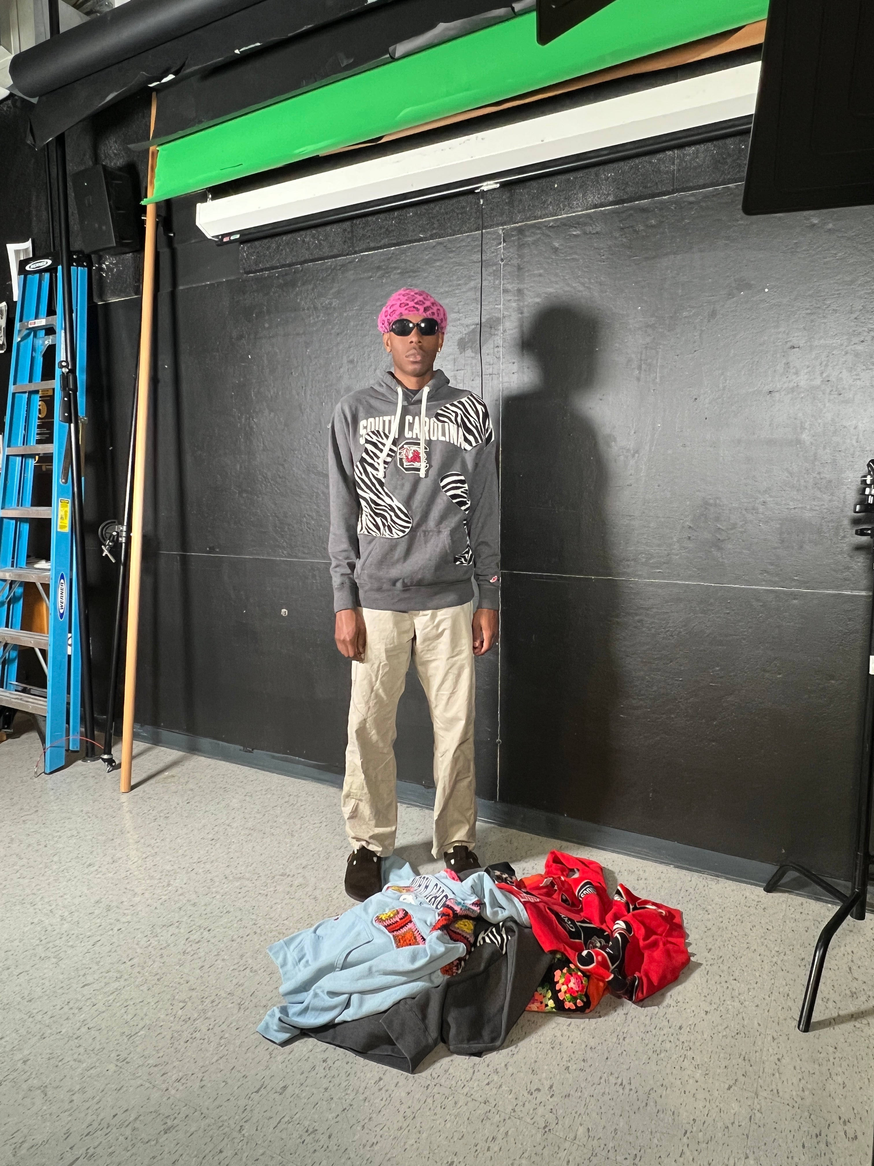 (LS) Scab Patches Hoodie (Zebra /South Carolina)- L TALL