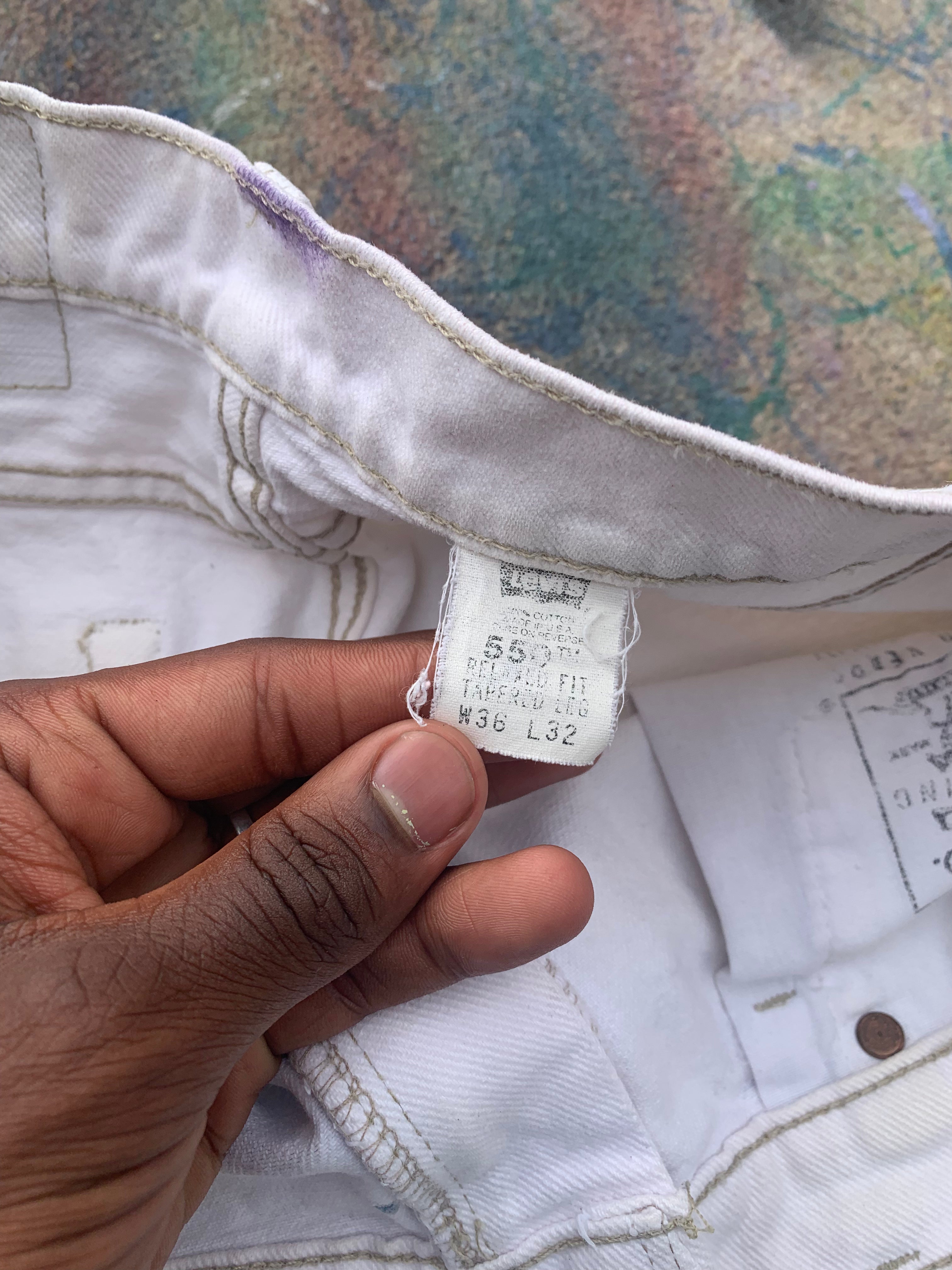 (LS) Flame Reprint Pants (Mulitcolor/White)- 34/30