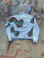 (LS) Scab Patches Denim Jacket (Multicolor/Light Wash)- M