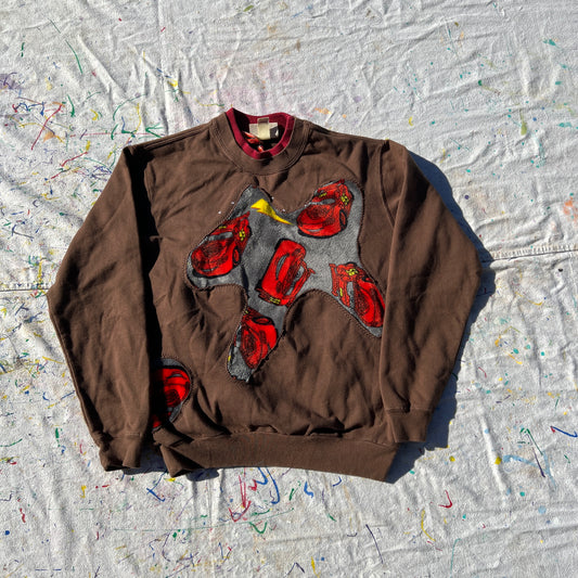 Scab Patches Crewneck (Lightning McQueen/Brown) - S