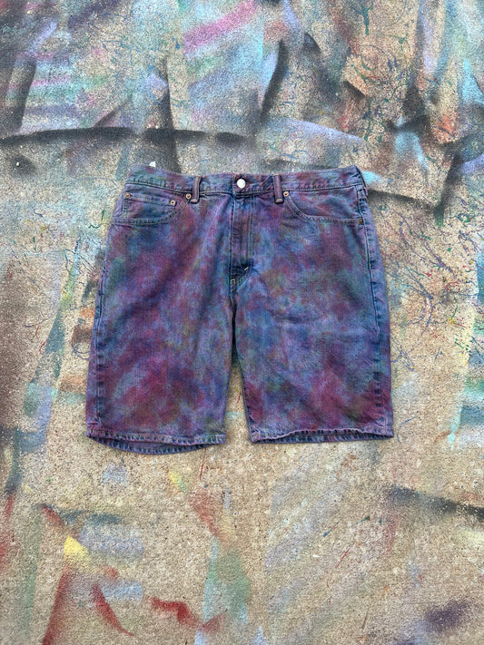 (L/S) Tye Dye Jean Shorts #2 (Multicolor) - 36