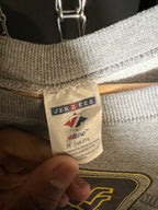 (LS) Scab Patches Crewneck (White/Brown/West Virginia)- XXL