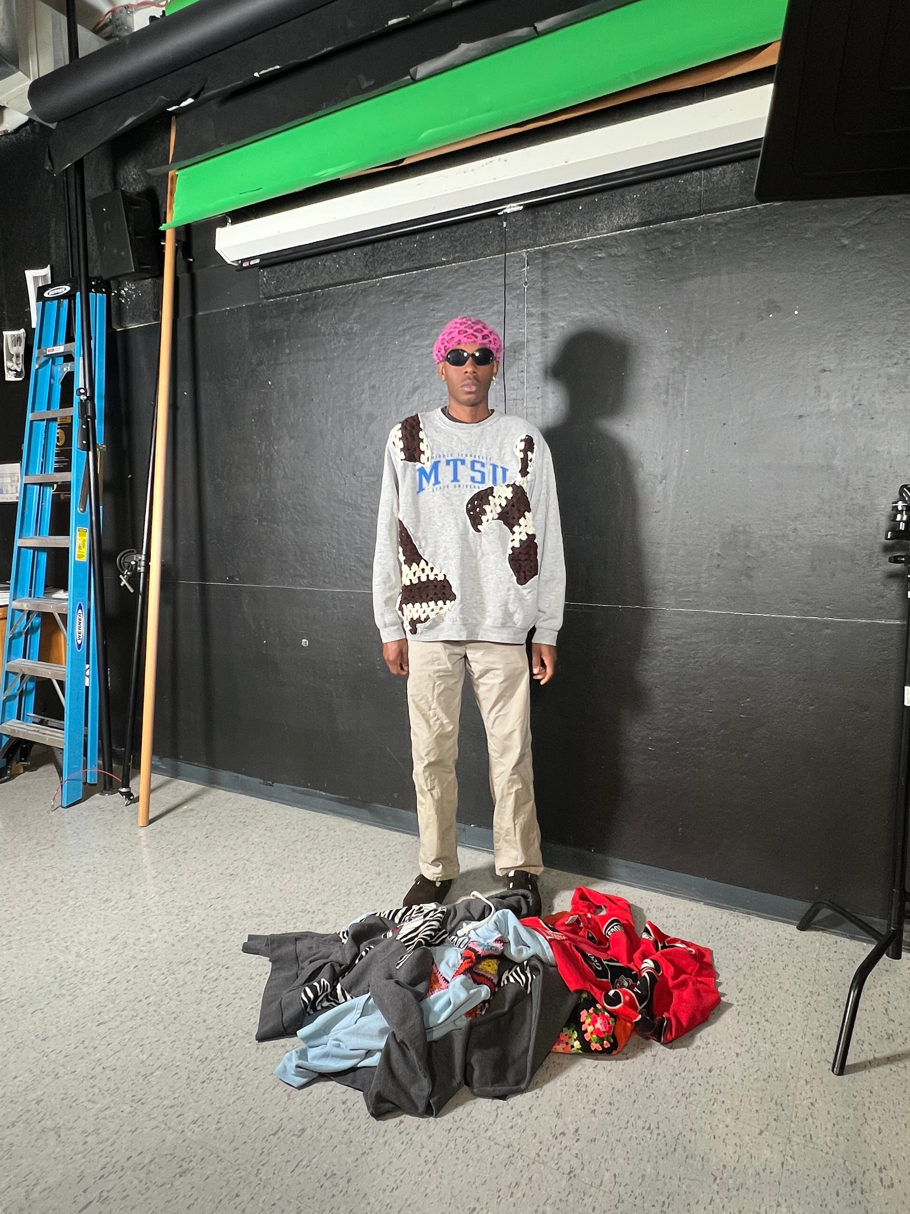 Scab Patches Crewneck (White/Brown/Middle Tennessee)- XXL