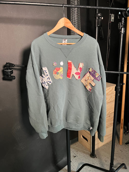 Wäne Wear Crewneck (Multicolor/Green)- XL