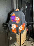 (LS) Scab Patches Quarterzip (Clemson University/Grey)- XL