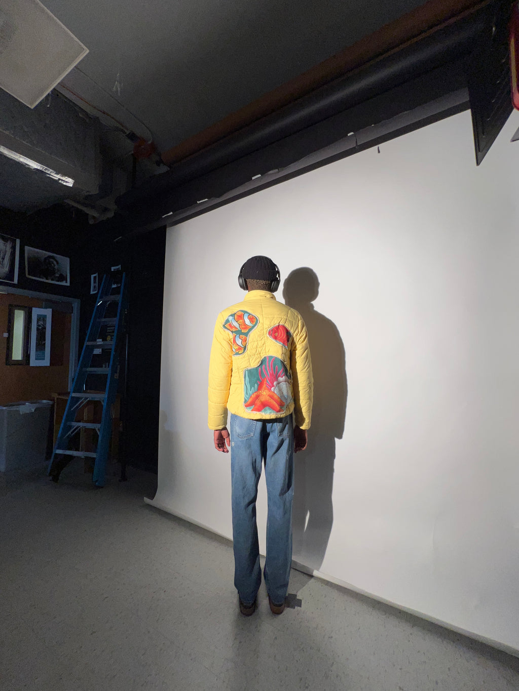 (L/S) Yellow Aquarium Dive See-Through Puffer (L-XL)